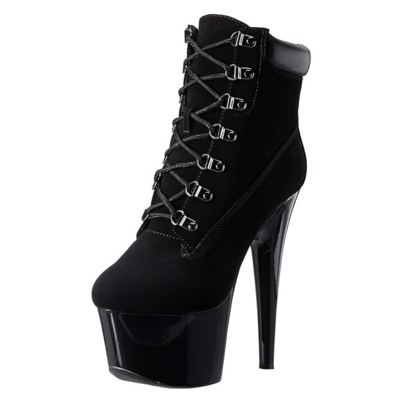 Ellie Shoes Faith Stripper Boots, Black, New - Picture 1 of 6